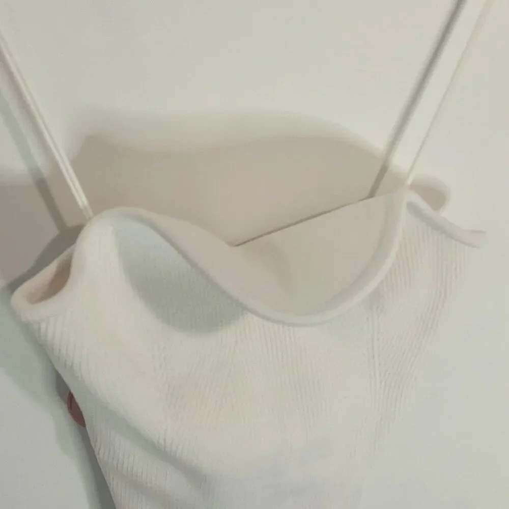 Alexis Giasa White Mini Dress - Strapless Neckline with Sculptural Curve Size S - Picture 12 of 14